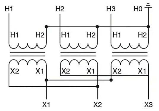 Symbol for Wye/Wye Transformer