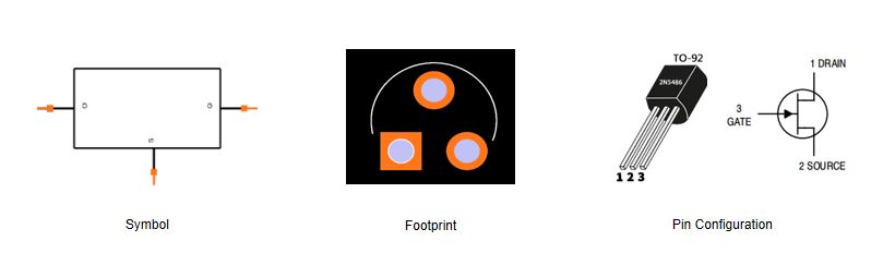  2N5486 Transistor Pinout, Symbol, and Footprint Explained